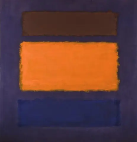 Marrone, arancione, blu su marrone
