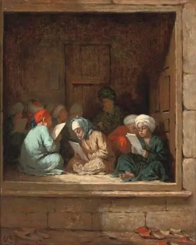 Un'aula scolastica turca 1870