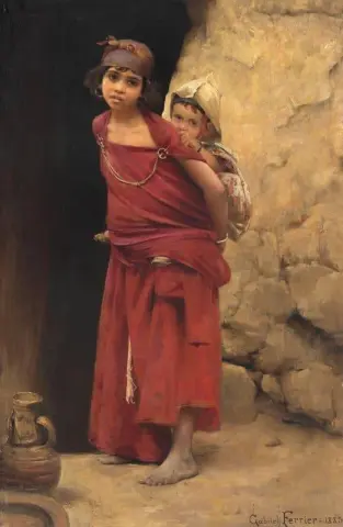 아이를 안고 있는 젊은 알제리 소녀 1883