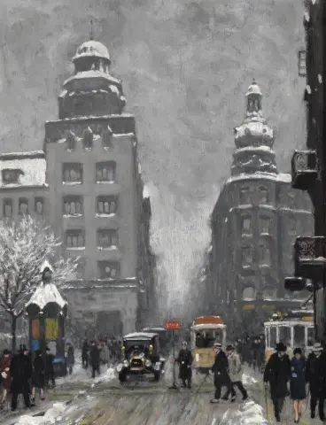 Ein arbeitsreicher Wintertag in Gammeltorv und Nytorv in Kopenhagen
