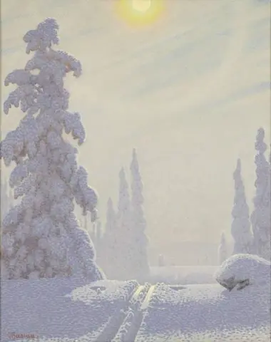 Gnistrande Vinterlandskap