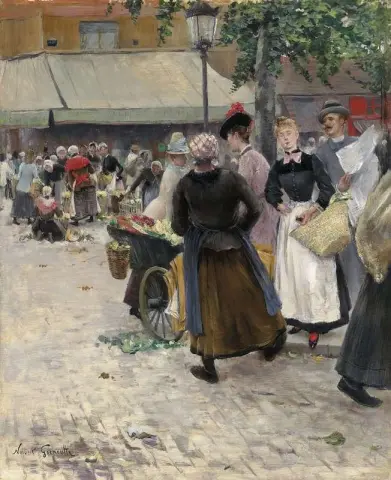 Marche Des Halles Paris noin 1888