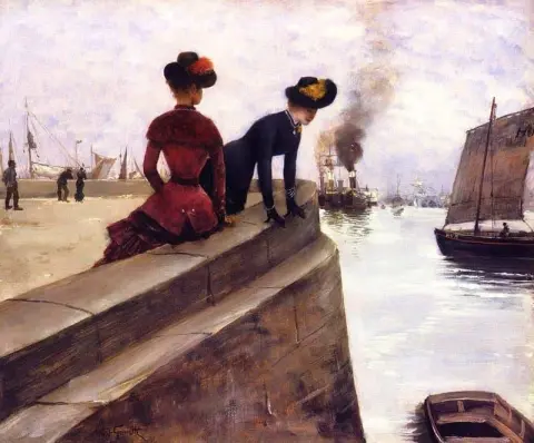 Le Havren laiturilla 1887