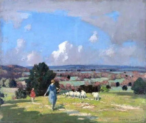 En los South Downs Ca. 1938