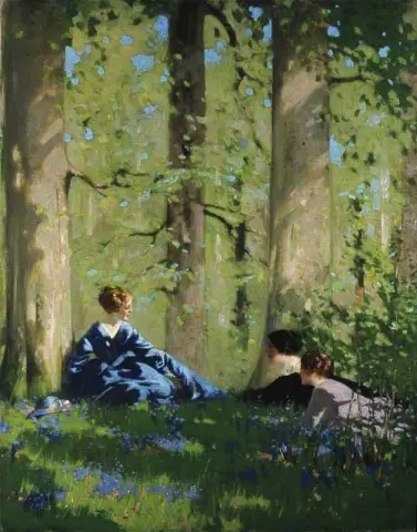 Primavera en el bosque de abedules