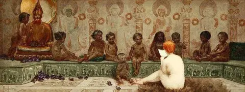 Figuurilukua lapsille buddhalaisessa ympäristössä 1892