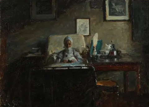 Бабушка на больничной койке 1890