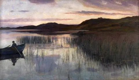 Paisagem noturna de Stokkavannet