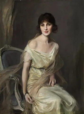 ドナ・マール・A・メルセデス・デ・アルベアの肖像 1921年