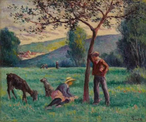 Paesaggio di Bessy-sur-cure con melo