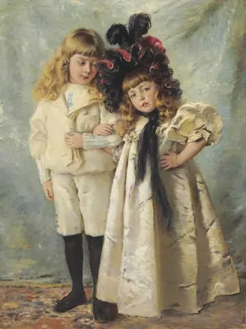 Portrait Of The Artist's Children. Konstantin And Olga Ca. 1902