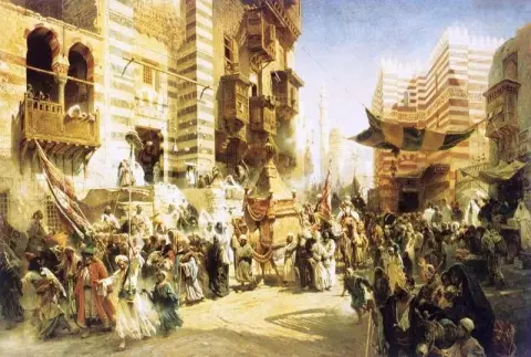 Transportation Of The Holy Carpet From Mecca To Cairo 1876