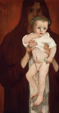 Sacrum worm. Self-portrait With Son Peter 1901