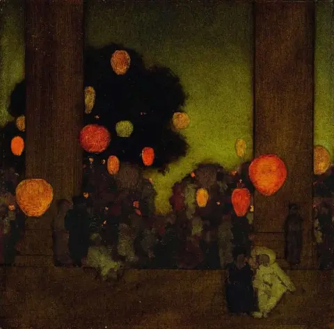 Laternen in der Dämmerung, ca. 1959