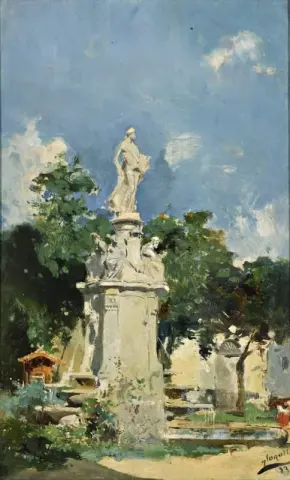 The Fountain Of Apollo Madrid 1882