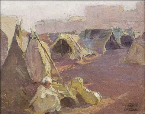 Telt under Marrakech-murene
