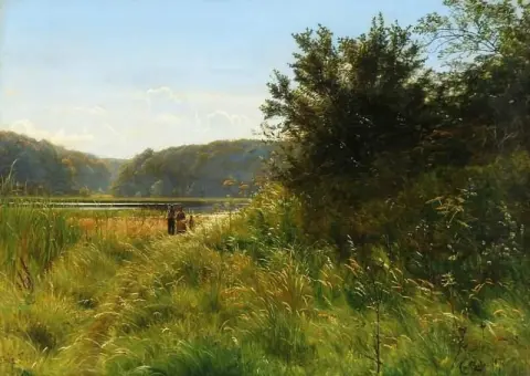 Vista dall'isola danese di Mon nella Zelanda meridionale 1872