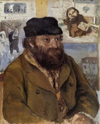 Porträtt av Paul Cezanne 1874