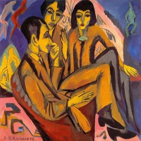 アーティストのグループ アーティストの会話 - (1913)