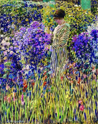 "Lady in a Garden - 1912"