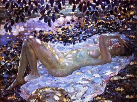 "Nude in Dappled Sunlight - 1915"