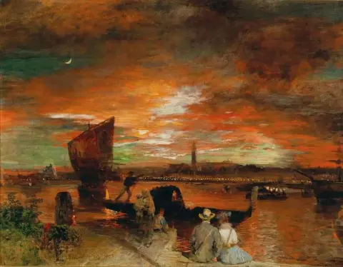 Abendstimmung em Veneza Uma cena ao entardecer em Veneza 1903