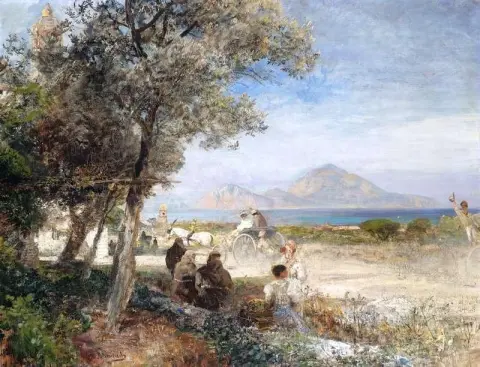 Blick Auf Den Golf Von Neapel Vista da Baía de Nápoles S.d.