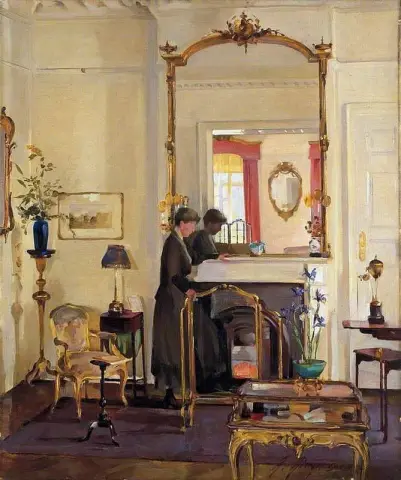 Interior With Mrs Charles Burnand 1919