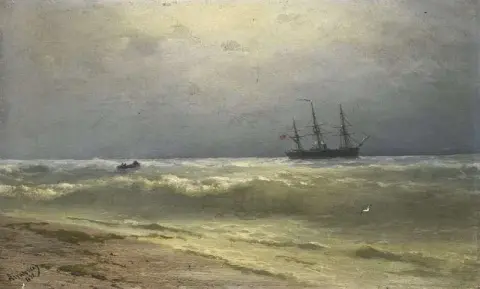 海景与船 1892