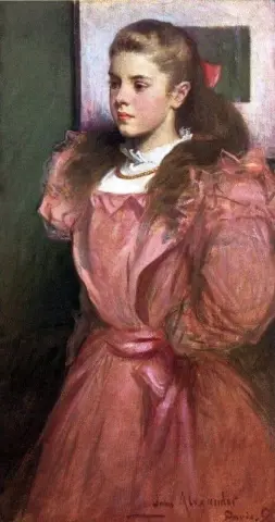 玫瑰中的年轻女孩又名埃莉诺拉·伦道夫·西尔斯的肖像 1895