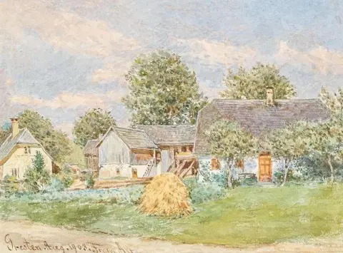 Una granja y graneros en Gresten