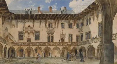 Patio de la Universidad de Cracovia 1876
