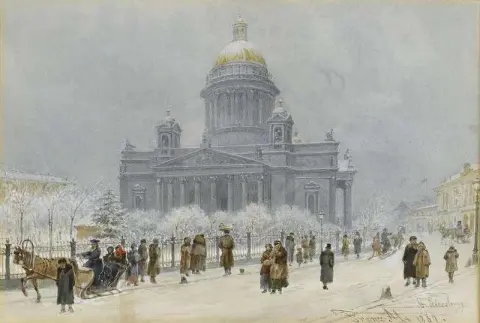 圣艾萨克 S 在一个雪天 1869