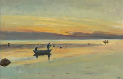 夕阳下抓鳗鱼 1921