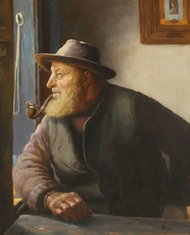 费舍曼和来自 Skagen 的救援者 Ole Svendsen 的侧面影像 1903