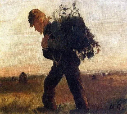 Per Bollerhus 带着他的一捆棍子行走 1878-79