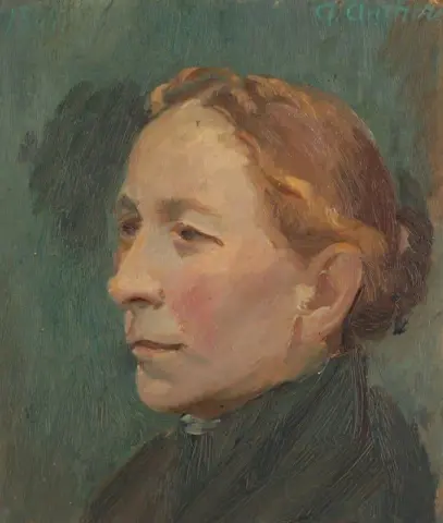 来自 Skagen 的女性肖像（左侧侧面），1908 年