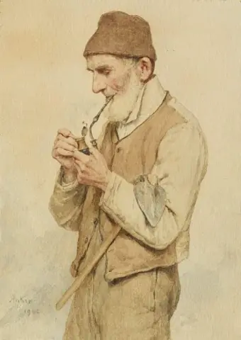 Bauer Eine Pfeife Anzundend 1902
