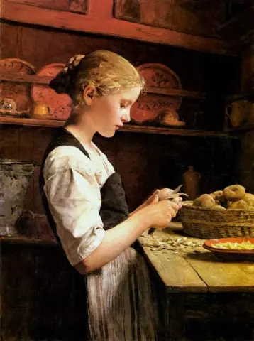 削土豆皮的女孩 1886