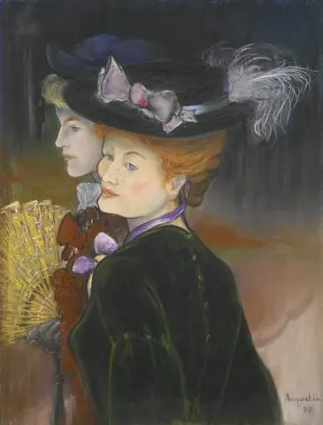 Dos elegantes en el bosque 1889