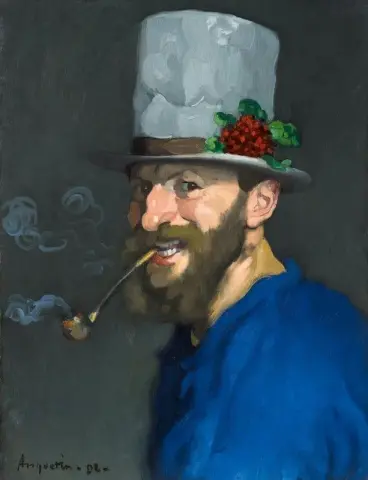 Autorretrato con pipa