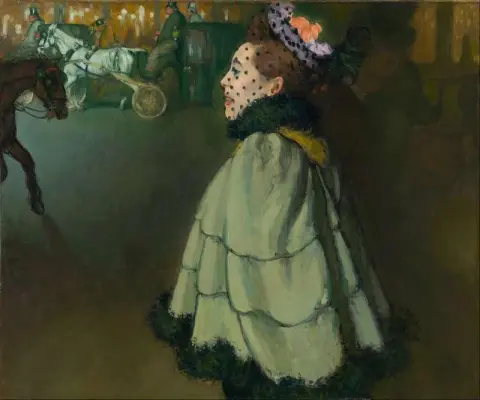 Mujer en los Campos Elíseos de noche 1889-93