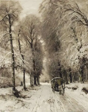 雪路马车 1909