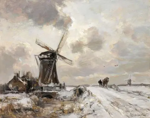 白雪覆盖的冬季景观