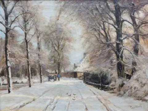 海牙的雪巷