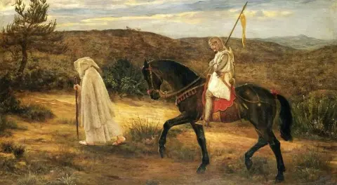 Мерлин и Ланселот. Случай из «Смерти Артура», 1871 г.