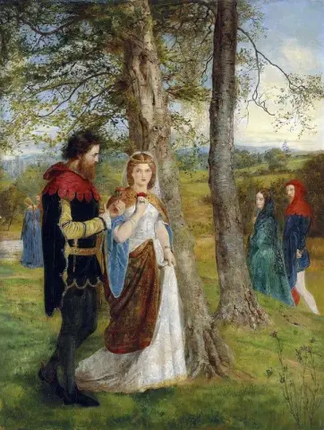 Сэр Ланселот и королева Гвиневра, около 1864 г.