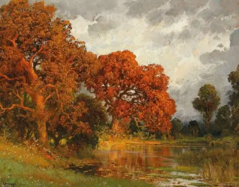 A Forest Pond In The Evening Light