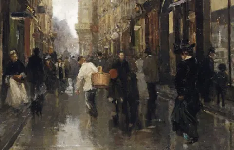 Een zicht op de Spuistraat Den Haag