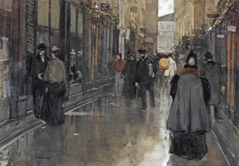 Elegante Figuren In De Spuistraat Den Haag